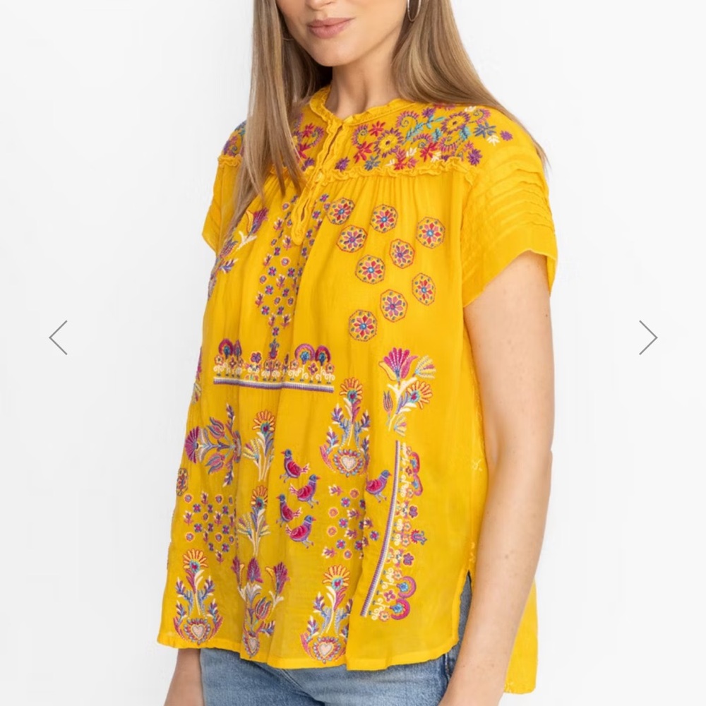 Johnny Was Lafaret Embroidered Blouse size Small - Picture 5 of 5
